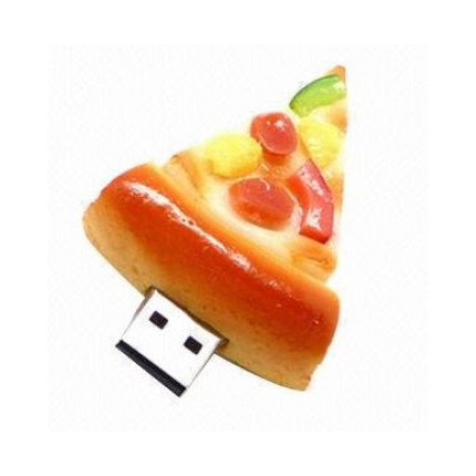 Maßgefertigte USB-Stick in Form eines Pizzastückes - Topgiving
